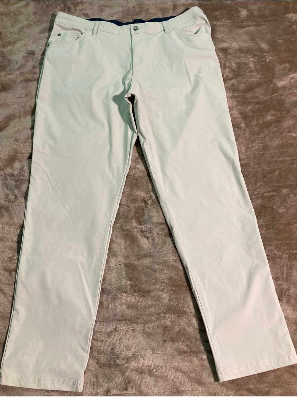 adidas Golf Go-To 5 Pocket Pant Tapered Fit Beige 38x32 Men's Primegreen